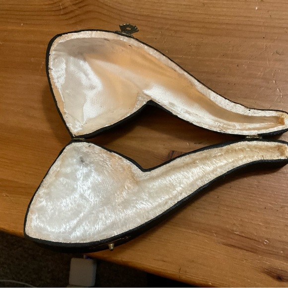 Meerschaum: O Mighty Lion and Sultan sepiolite vintage hand carved duo pipe set. - Picture 14 of 16